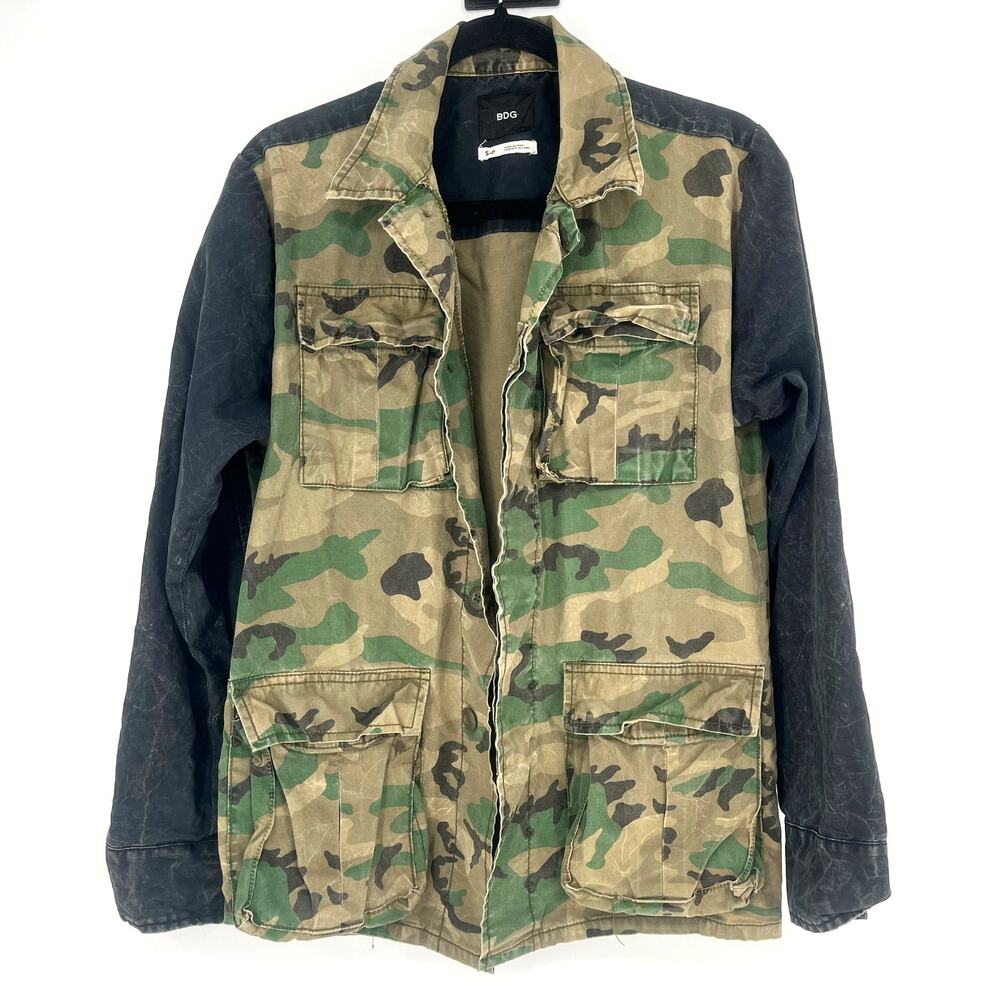 BDG Urban Outfitters Camo Utility Jacket Womens S Military Grunge Y2K Cotton